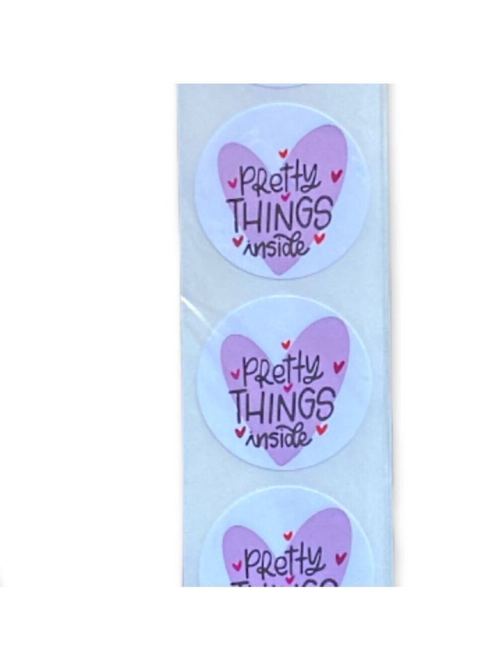 300 Pack of 1" Round Thank You Stickers "Pretty Things Inside" PRICE IS FIRM - Picture 2 of 3